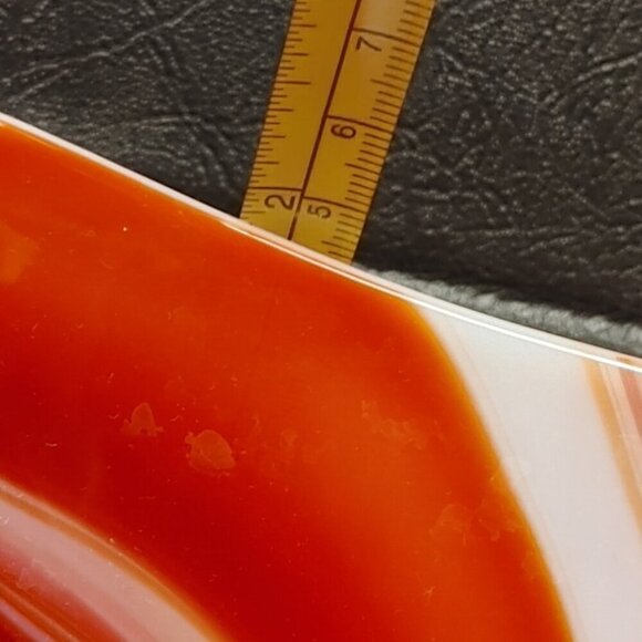 Red and White Swirl Glass Dish - Picture 5 of 5